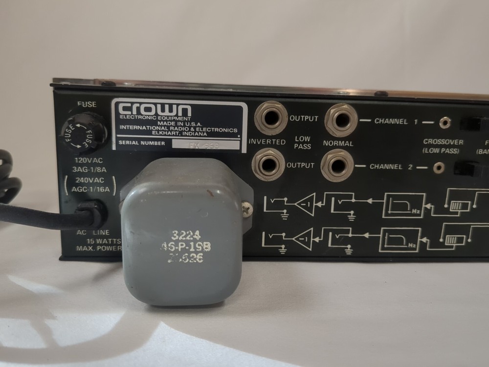 CROWN VFX2 DUAL CHANNEL VARIABLE ELECTRONIC FILTER CROSSOVER Black Chrome