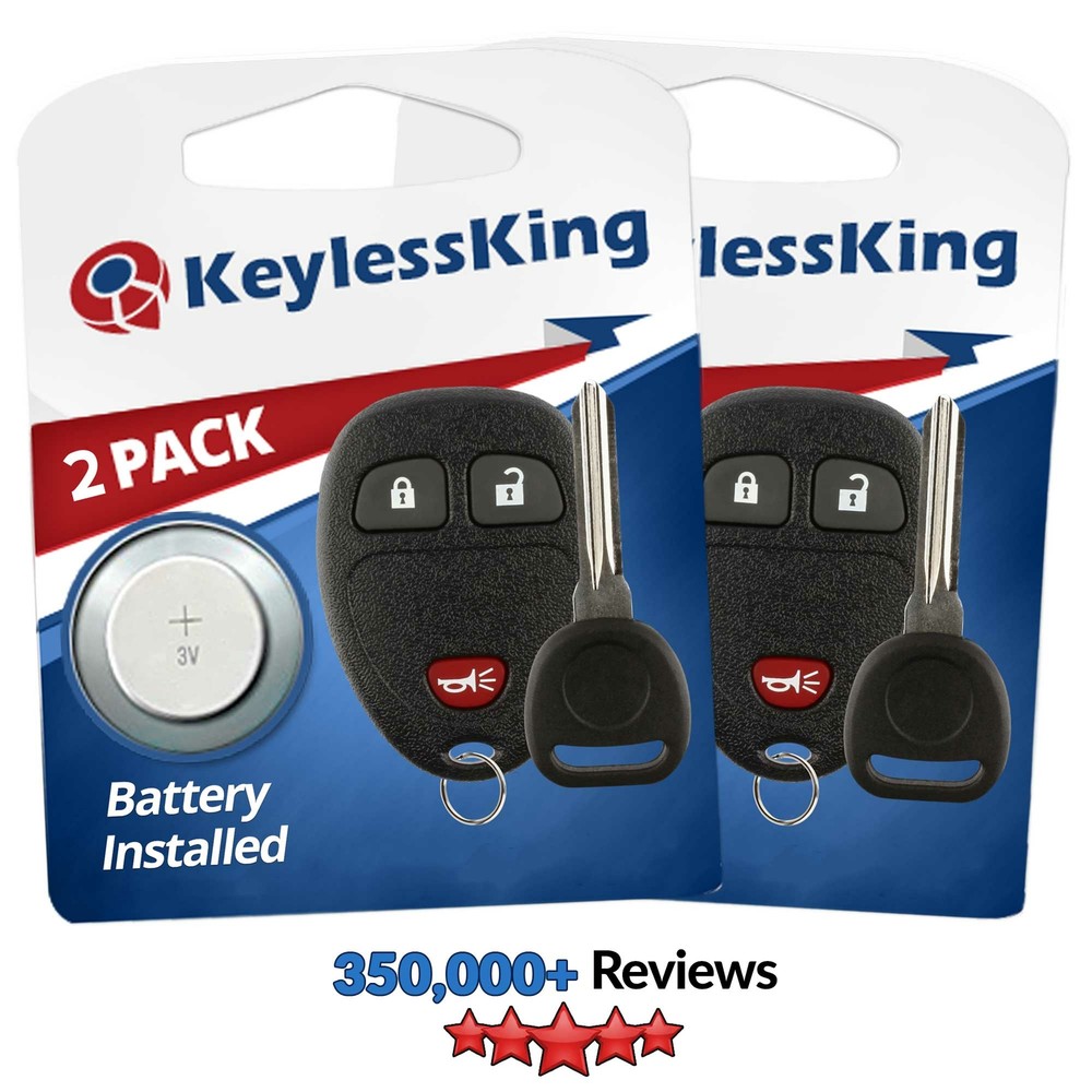 2 New Replacement Keyless Entry Remote Key Fob Control for 15913420 + Keys