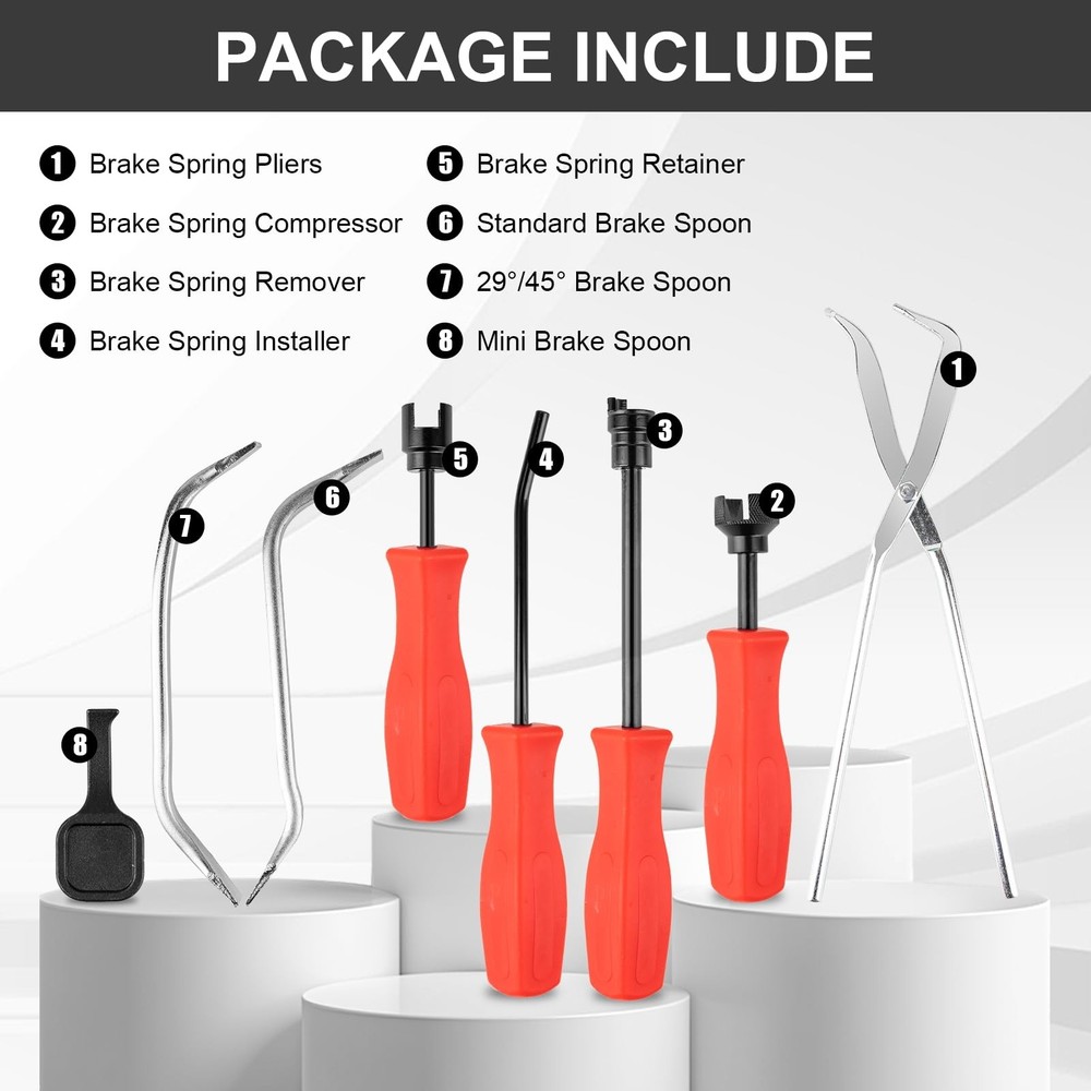 Lyhubmh 8 PC Drum Brake Tool Kit, Spring Set with Spring...