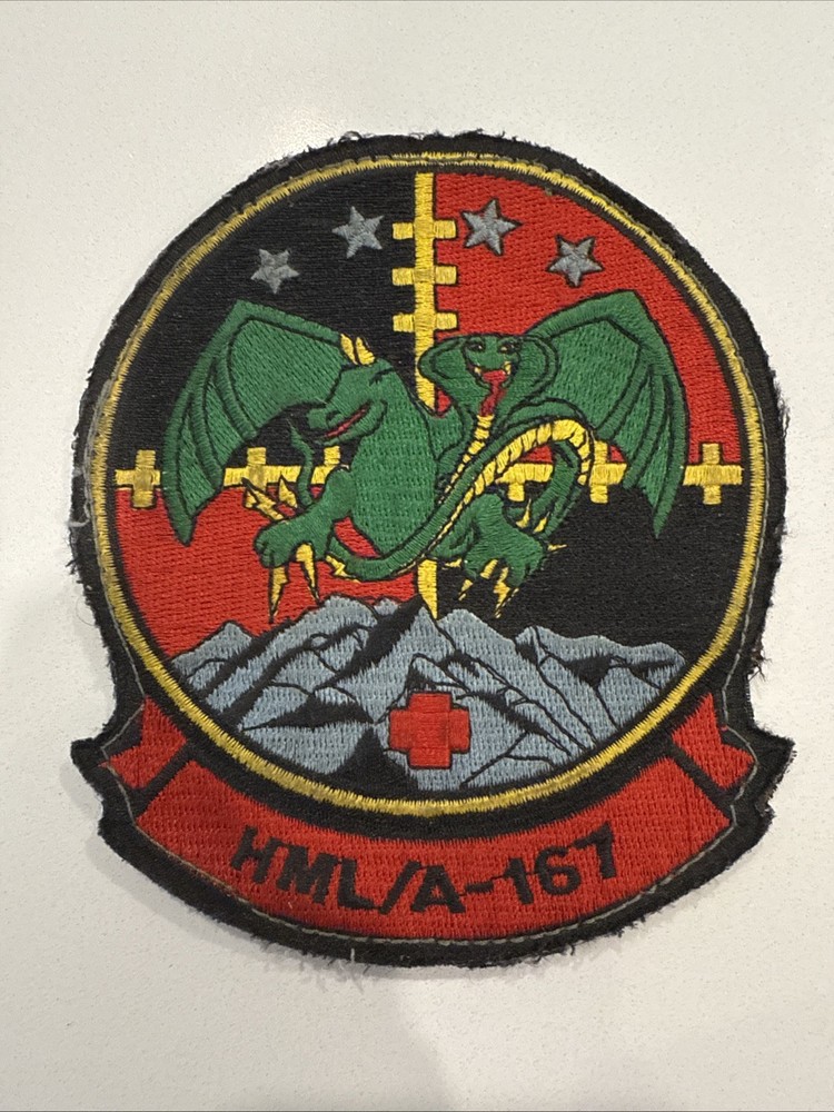 USMC Marines Patch: HMLA-167 "Warriors" Marine Light Attack Helicopter Squadron