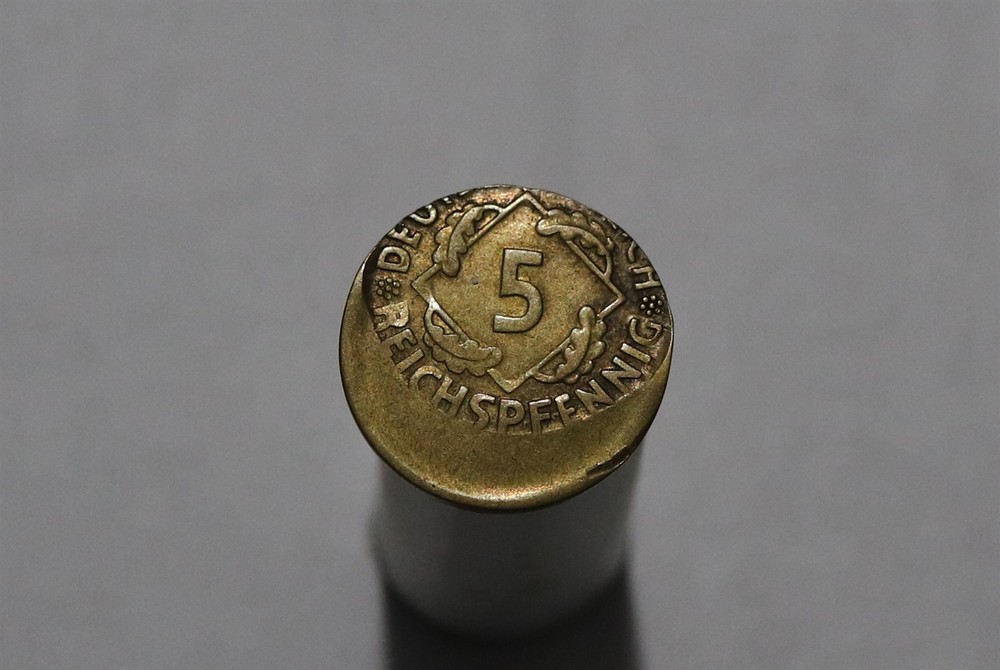 🧭 🇩🇪 GERMANY ERROR COIN WEIMAR OFF CENTRE B88 #K1246