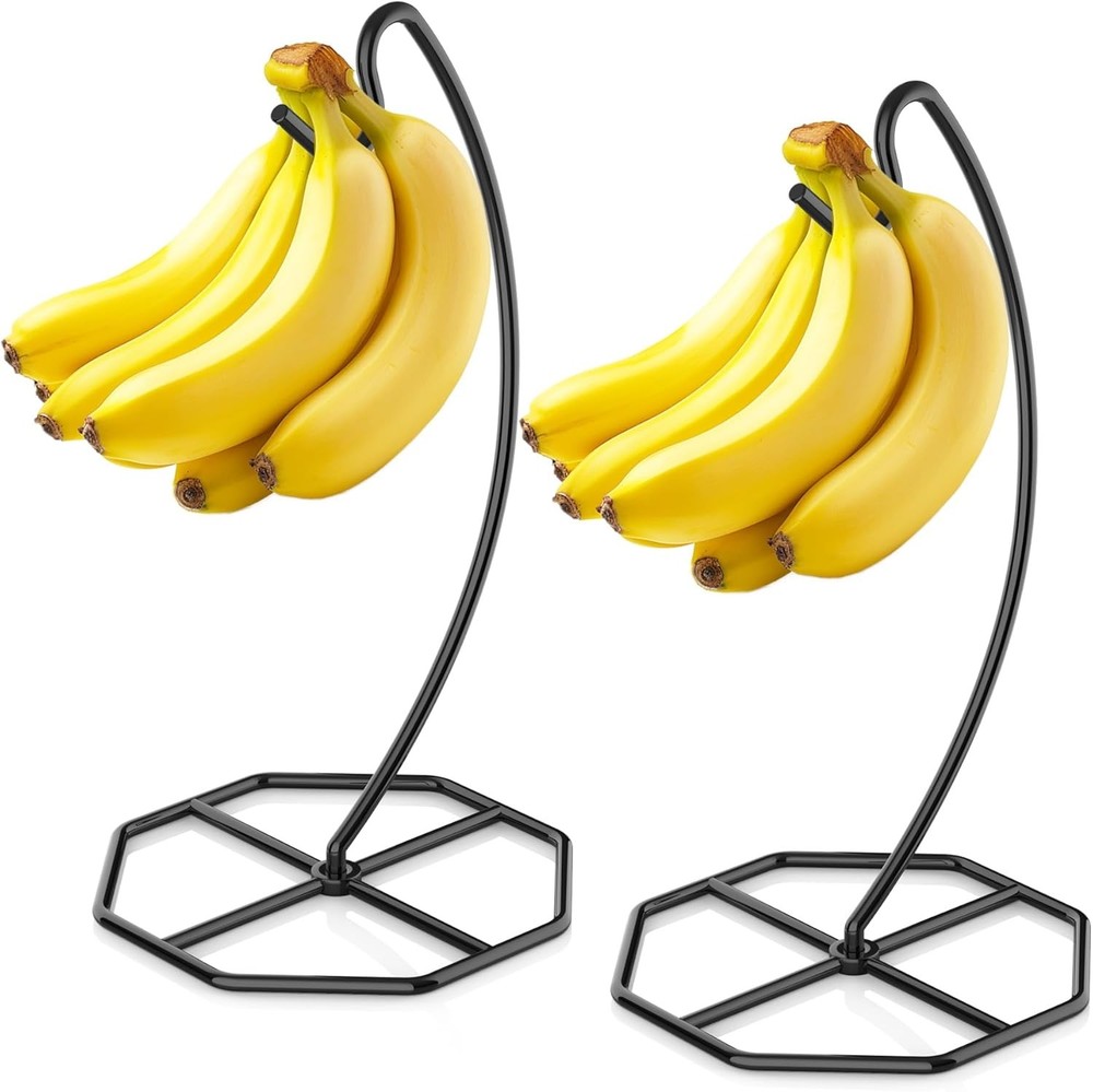 2-Pack Metal Banana Holder Stand Kitchen Counter Rack