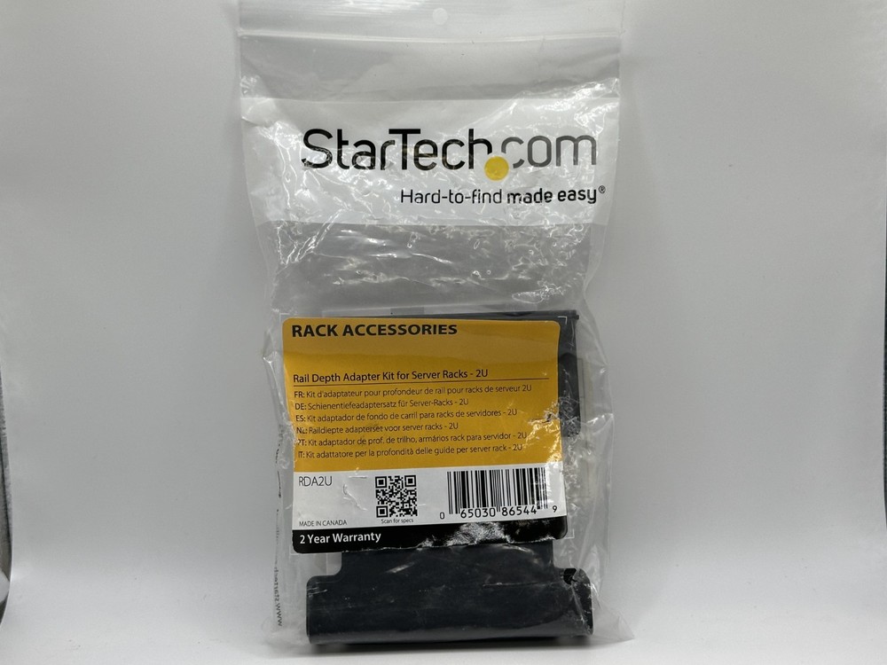 StarTech RDA2U Rail Depth Adapter Kit 2U for Server Rack Mounting Hardware