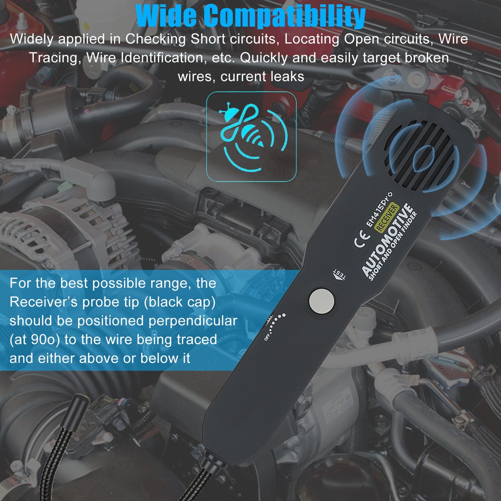 Auto Wire Tracker & Circuit Tester - Short/Open Finder for DC 6-42V Circuits