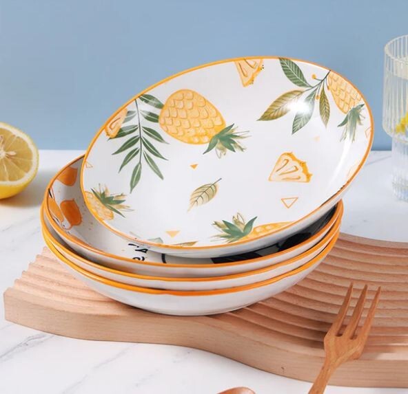 Wish Message Dinner Set; Handmade Ceramic Dinner Plate Set With Wish Message