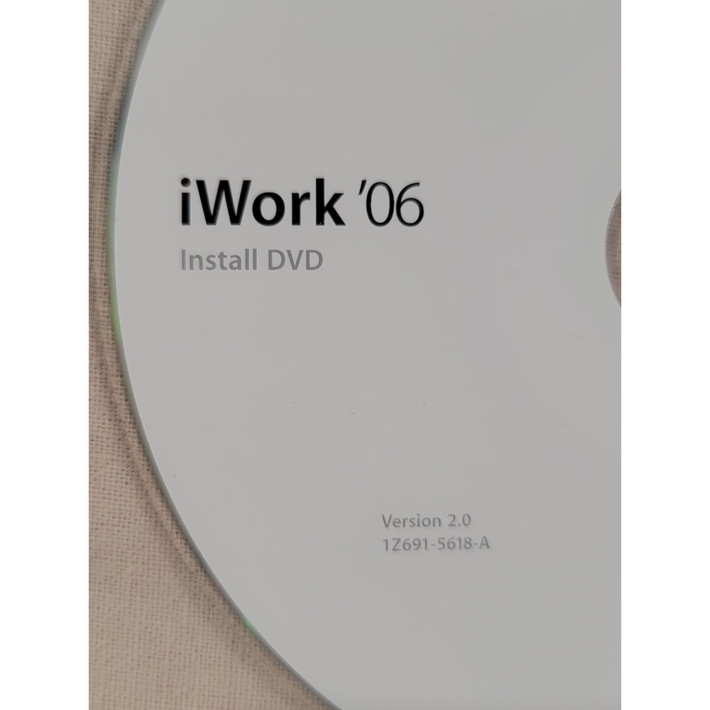Apple iWork '06 Install DVD for Mac Computer, Version 2.0 with Product Key, 2006