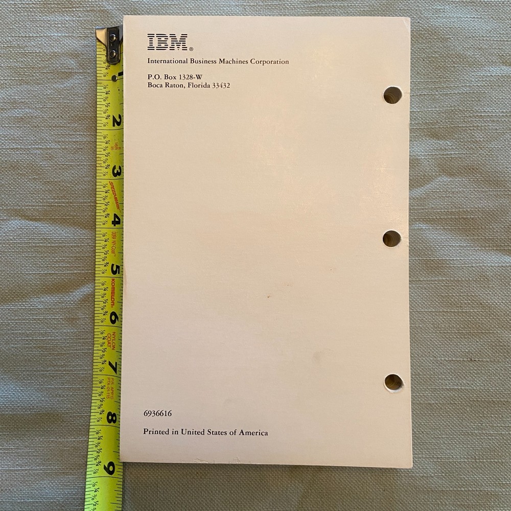 IBM Personal Computer CP/M-86 Operating System Language Series 1st Ed. 1982 Book