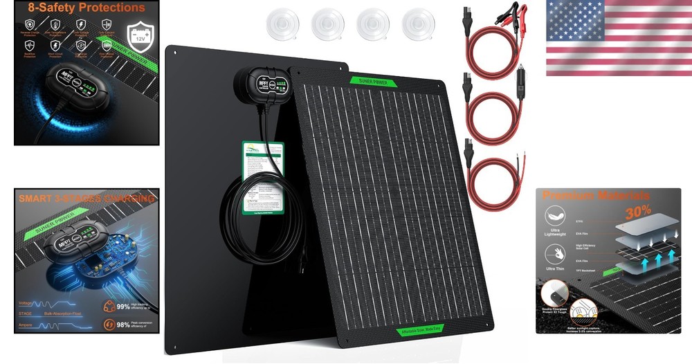 Waterproof Solar Panel Charging Kit for Automotive