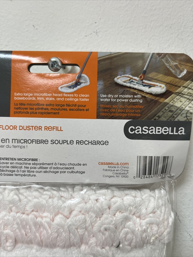 Casabella XL flexible microfiber floor duster refill (3pk)