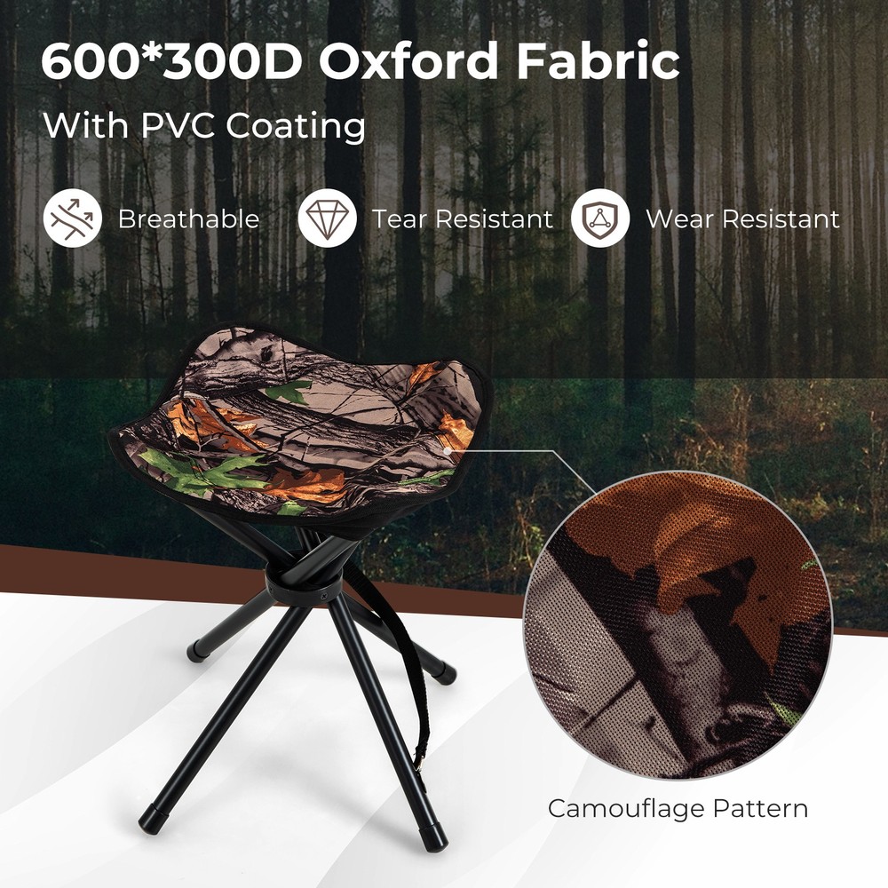 2 Pack Folding Hunting Stool Lightweight Foldable Outdoor Stool Seat