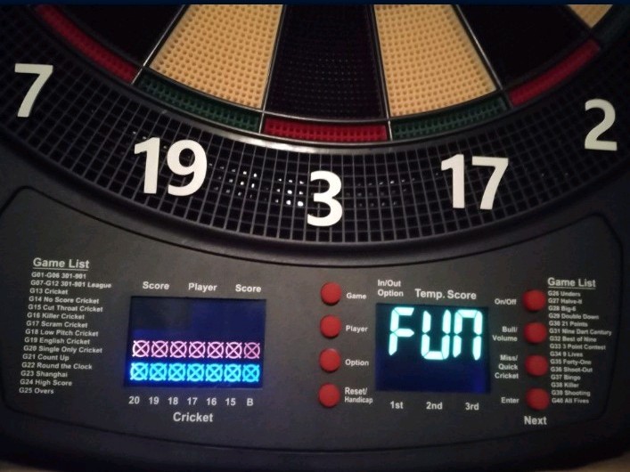 Electronic Dartboard with Digital Display and 6 Soft Tip Darts