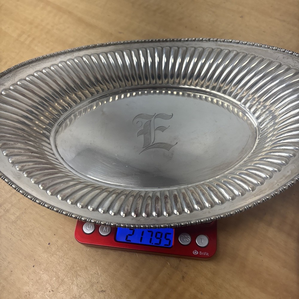 Sterling Silver Bowl w/ Monogram - 217 grams