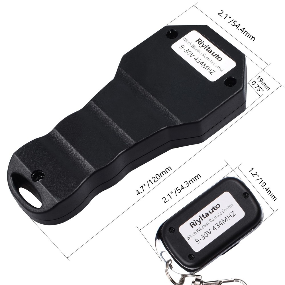 Riyitauto Wireless Winch Remote Control Black-dump trailer wireless remote