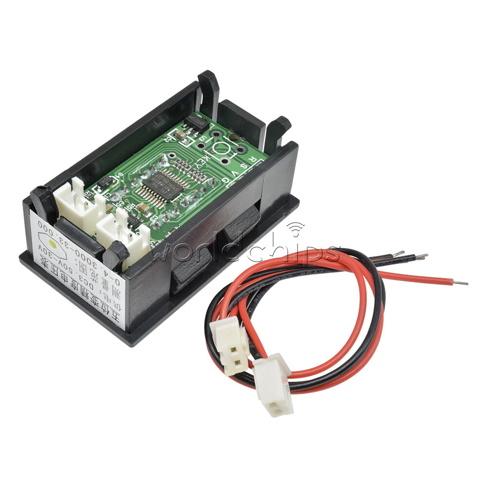 RGB LED DC 0-4.3000-33.000V 5 Digit Digital Voltmeter Voltage Meter Car Panel