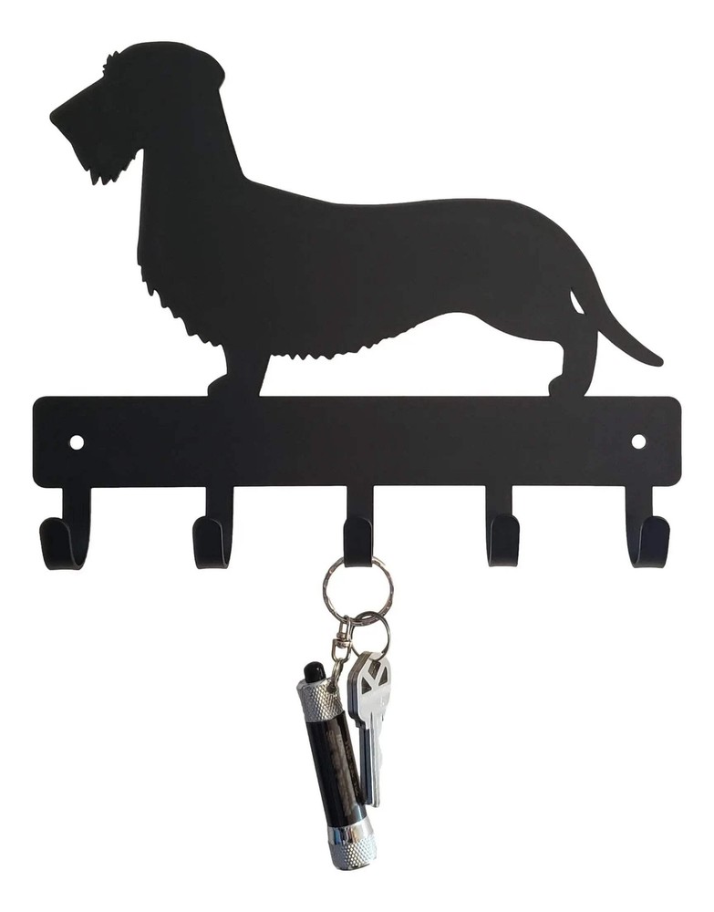 Dachshund (Wirehaired) Dog Key Rack/ Leash Hanger