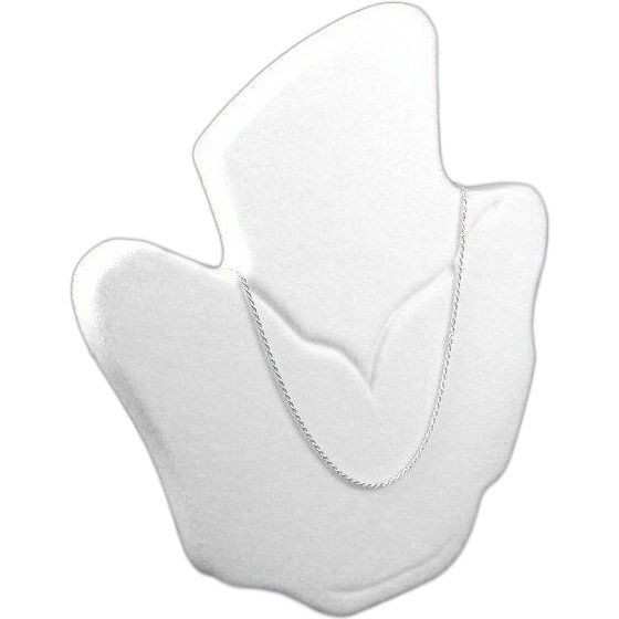 3 White Flocked Bust Chain & Necklace Displays