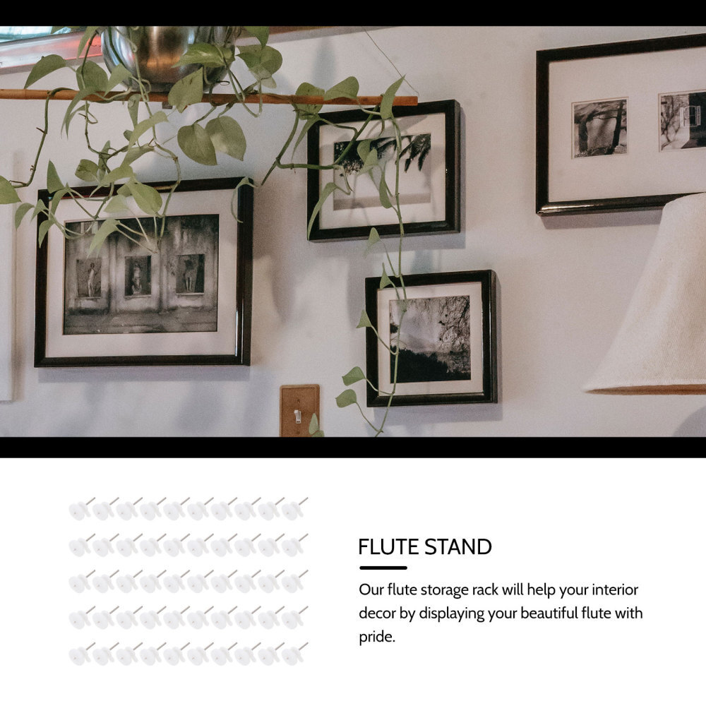 50PCS White Photo Frame Holders Frame Hanging Hooks Frame Hangers Nails