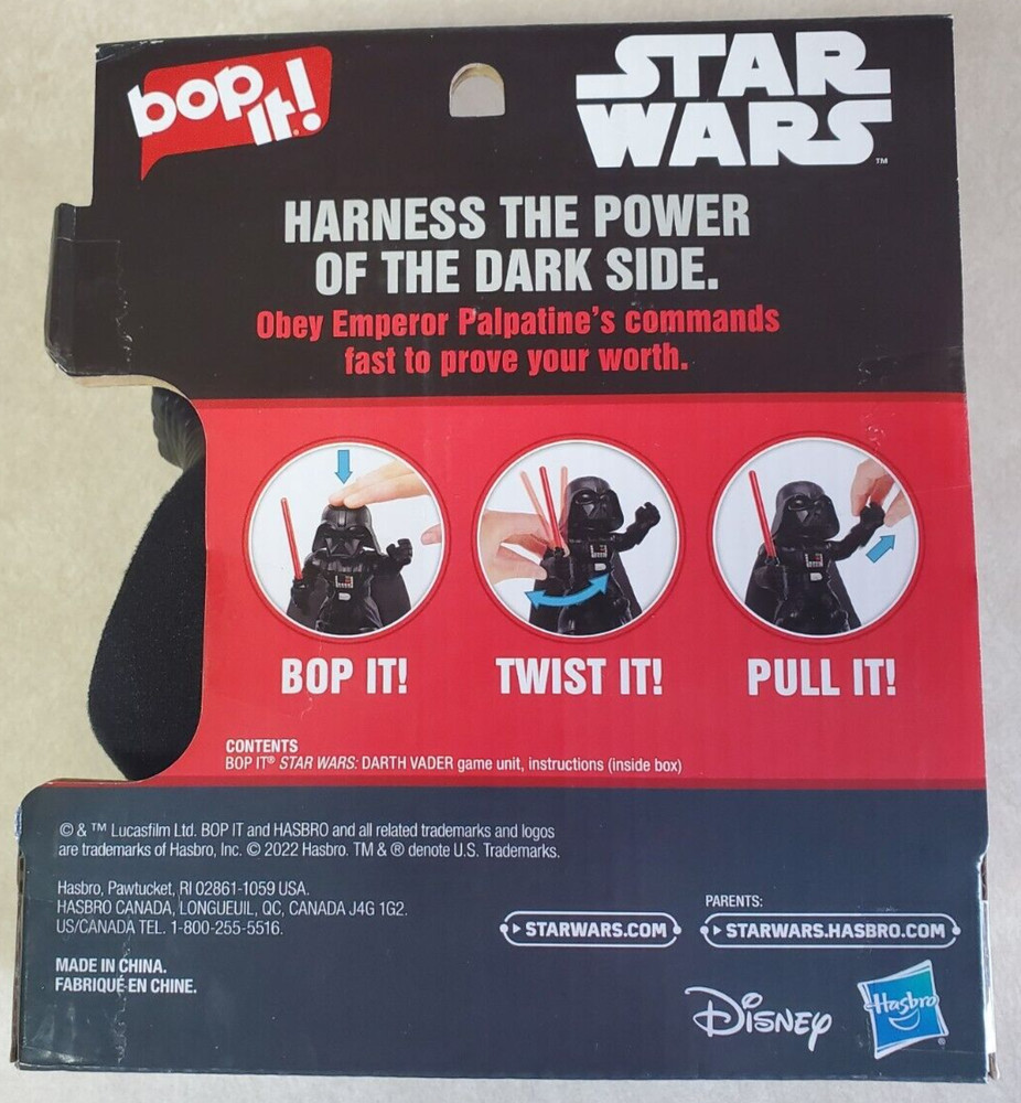 Hasbro Bop It! Star War. Darth Vader. Interactive Game. Reaction Time. Children