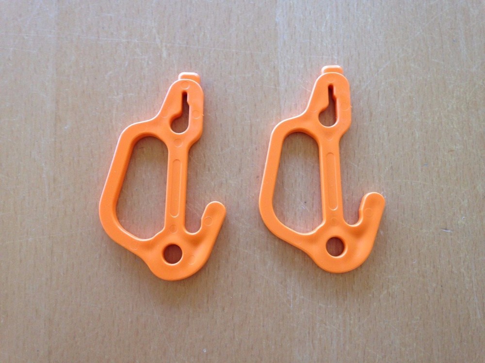 2 Pack Orange Crab Pot & Crab Trap Hooks, USA Made