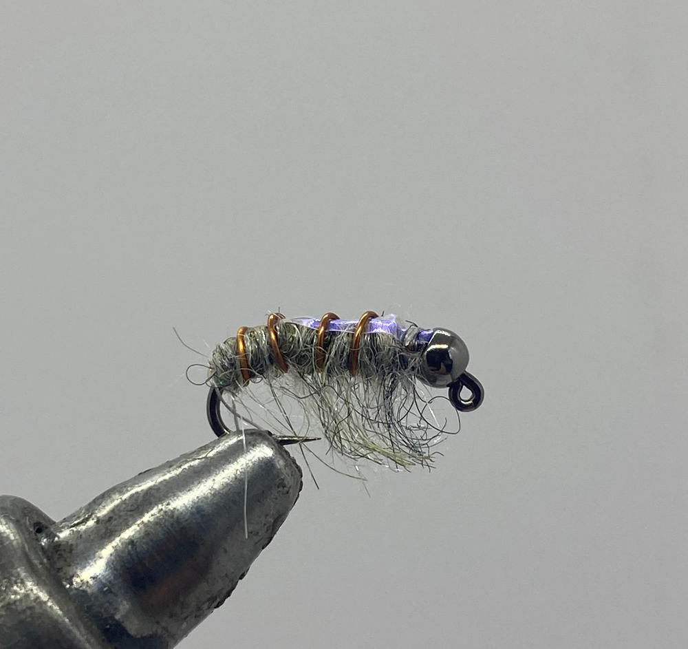 Tungsten Jig Scud - Dark Grey - Nymph