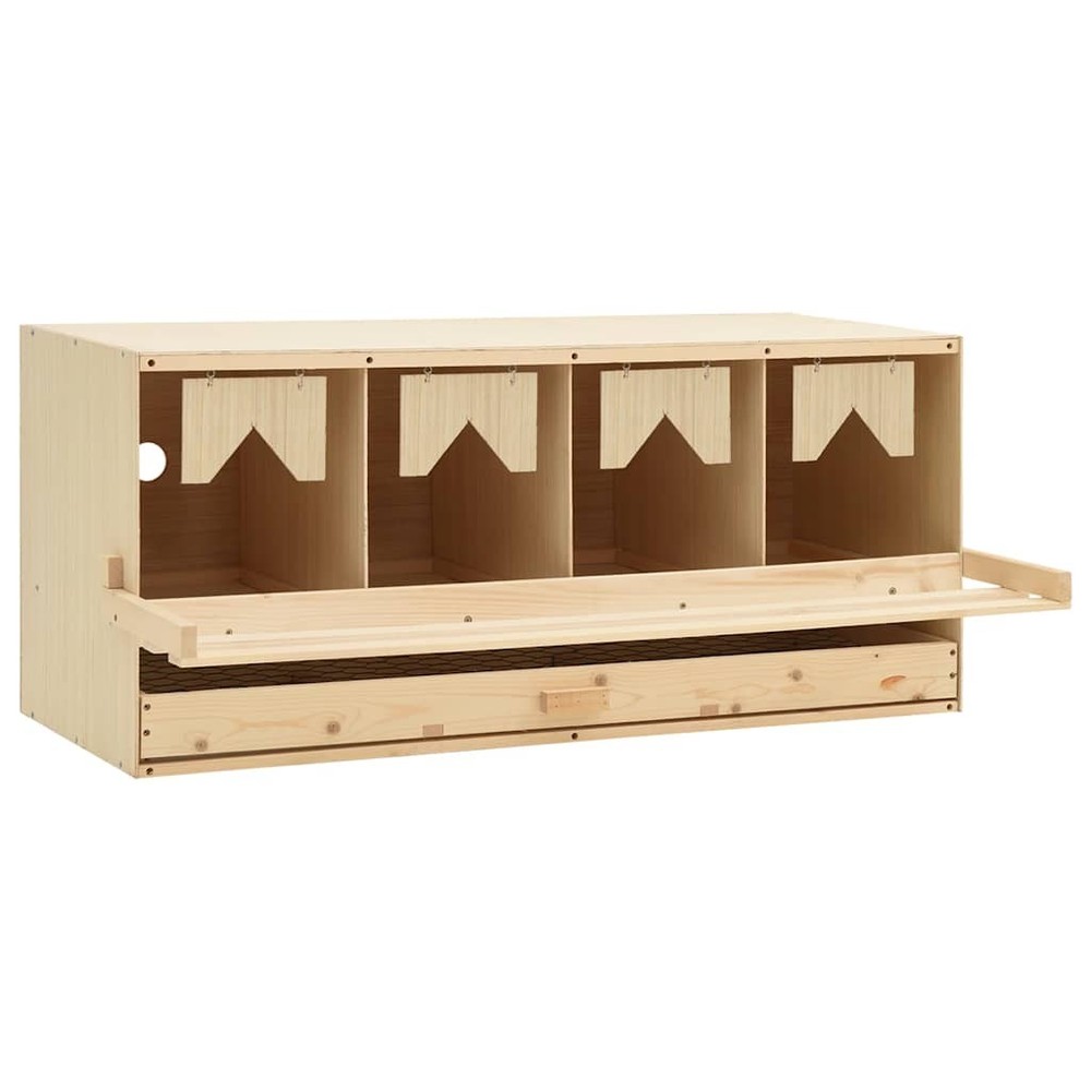 Chicken Nesting Boxes 4 Compartments Hen Laying Nest Solid Wood Pine vidaXL