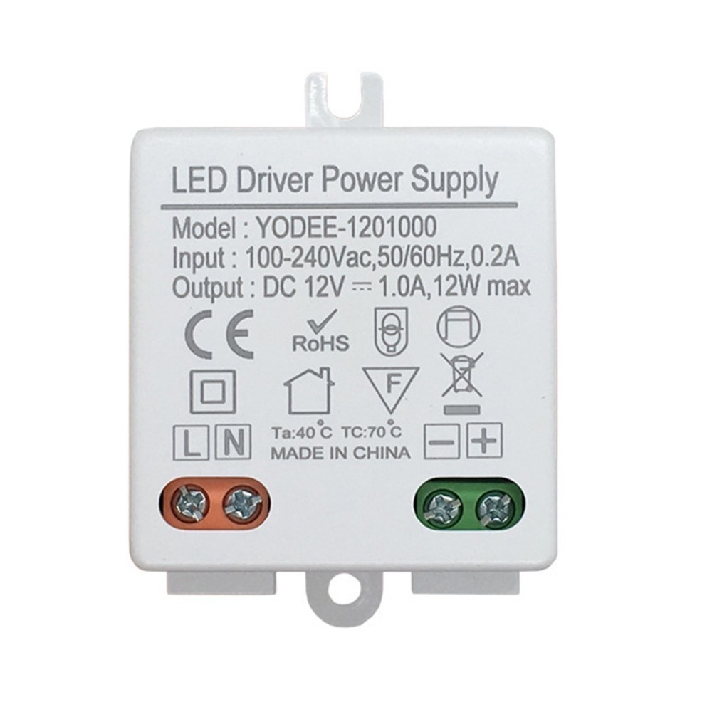 Plastic Housing 12V LED For Power Supply with Overload Protection Features