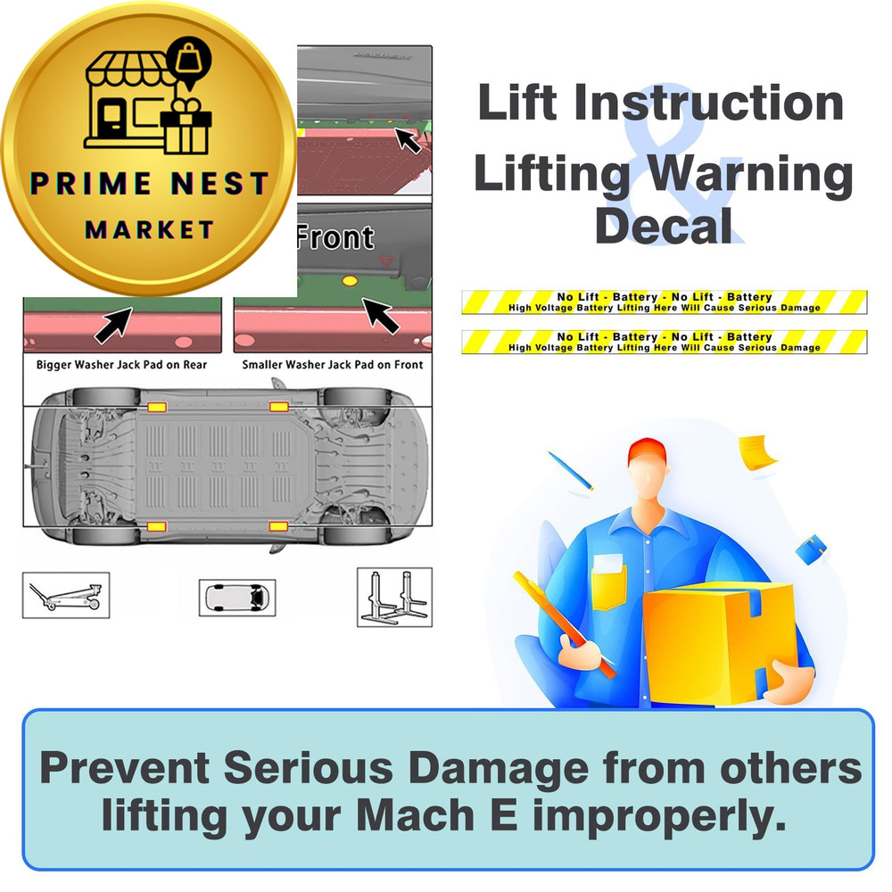 BestEvMod Compatible with Mach E Lifting Jack Pads, Pads