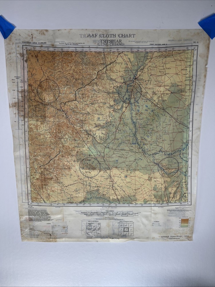AAF CLOTH CHART Eastern Asia 1943