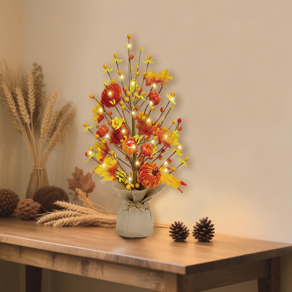 Fall Decorations for Home 18 Inch Tree, Decor 18 Inches, Yellow