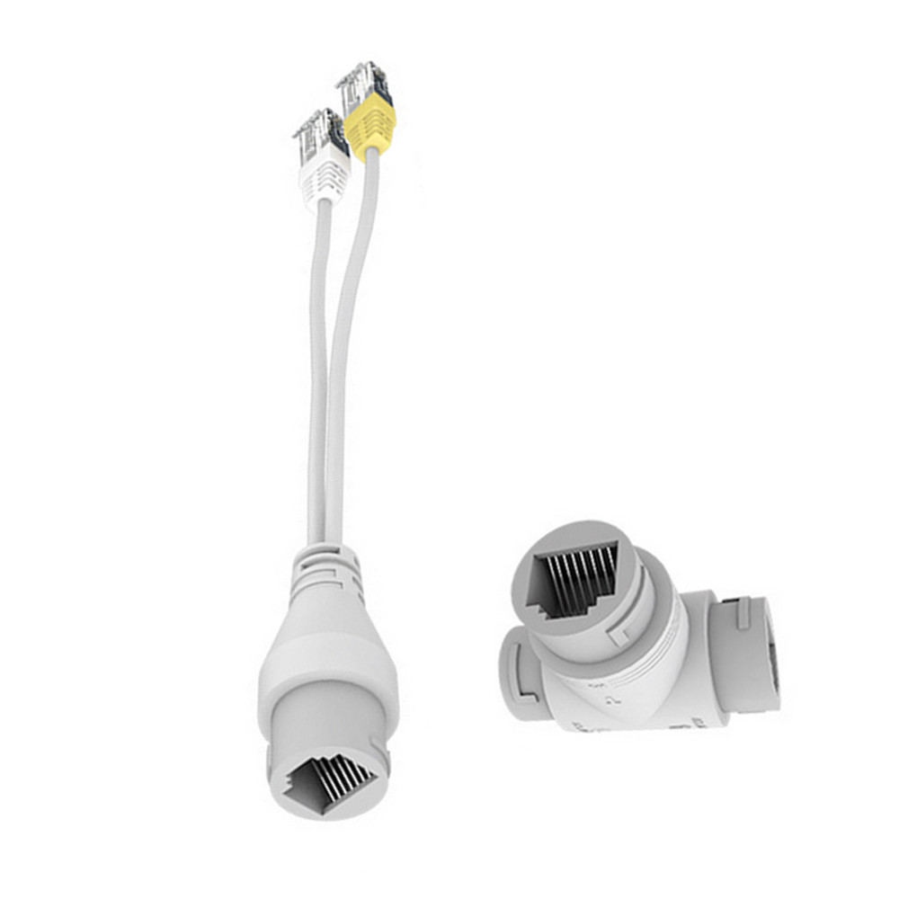 POE Splitter 2-in-1 Network Cabling Three-way RJ45 Converter For Security Camera