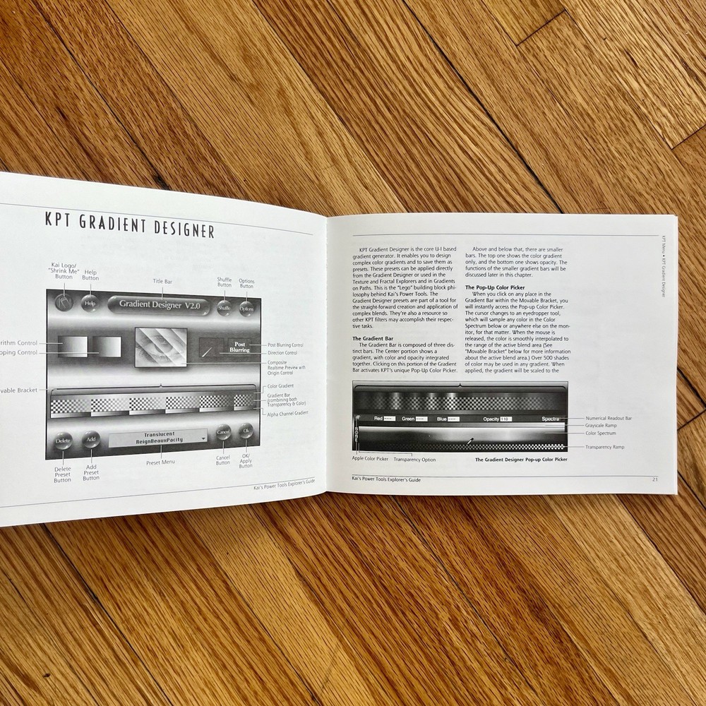 Kai’s Power Tools Explorer’s Guide for Macintosh 1993 Manual Adobe Photoshop