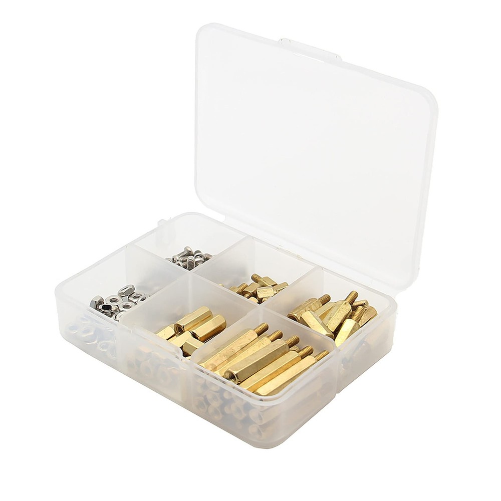 100 PCS Raspberry Pi Installation Tool, M2.5 Hex Brass Spacer Standoffs Nut Set