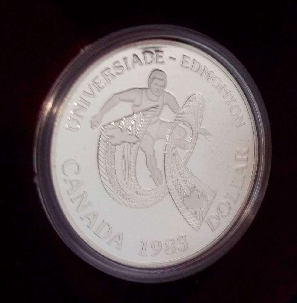1983 Canada Edmonton Silver Dollar - Cameo Proof