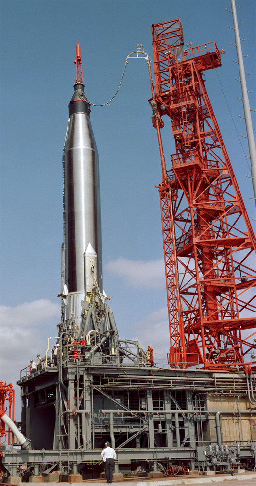 Finished Model 1/72 Mercury Atlas 6 Spacecraft Ground Launch Device 3D Printed