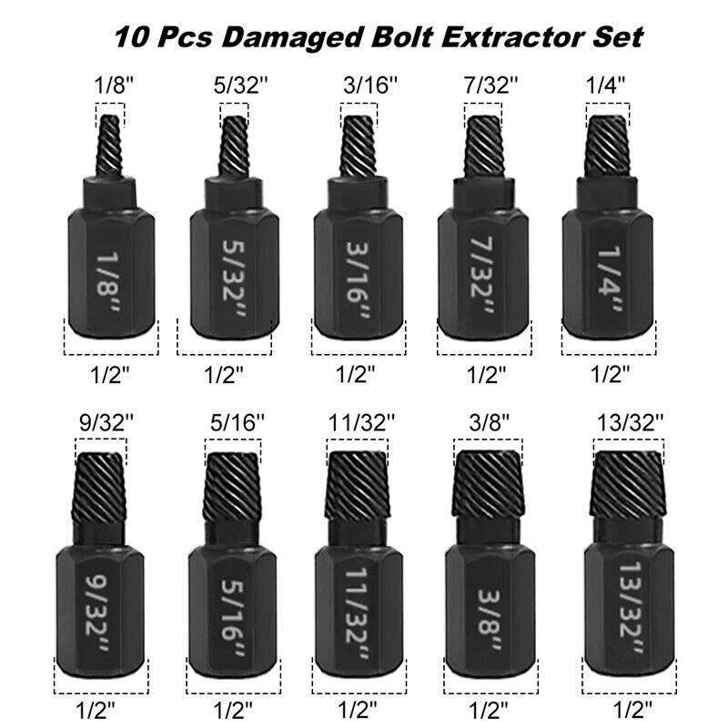 NEW Broken Head Bolt Screw Cap,Extractor Screw Hexagon Socket Bolt Removal Tool