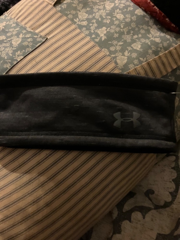 mens underarmour microfiber headband grey