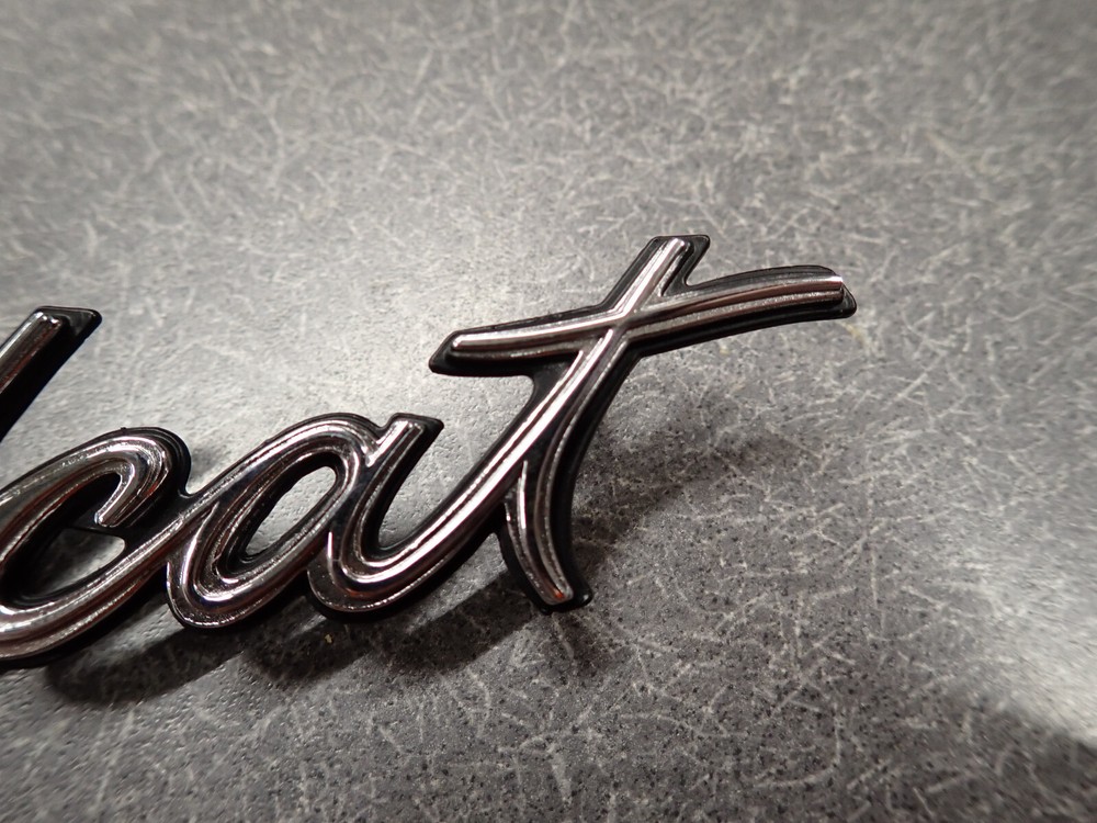1965 Buick Wildcat Rear Quarter / Trunk Script Emblems 65 "Wildcat" Monogram (3)