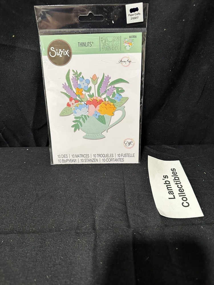 Sizzix Thinlits Tea Time 10 dies Ellison Educational Equip Scrapbooking 665806