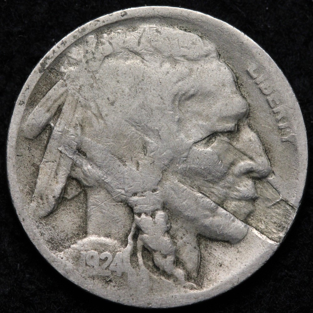 1924 Buffalo Nickel NEAT MINT ERROR E213 ASC