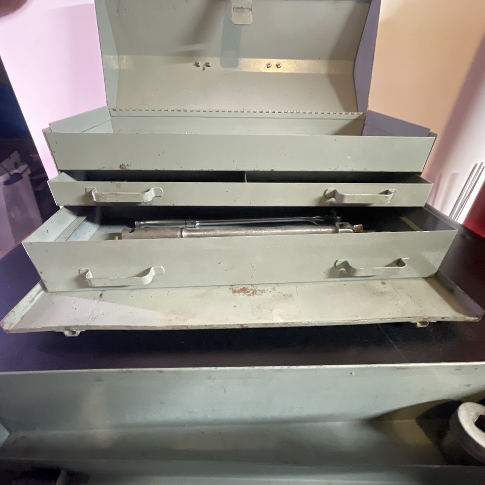 Vintage Snap On Tool Box With Misc. 20 Pc. Socket Tool Set