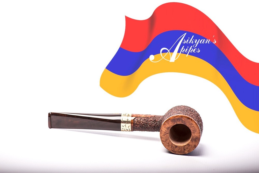 Asikyan Pipe #370/23 Billiard Rusticated Hand Made