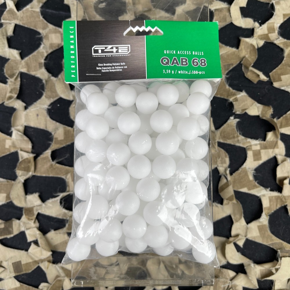 NEW T4E Quick Access Polymer Balls - .68 Caliber - White - 100 Count