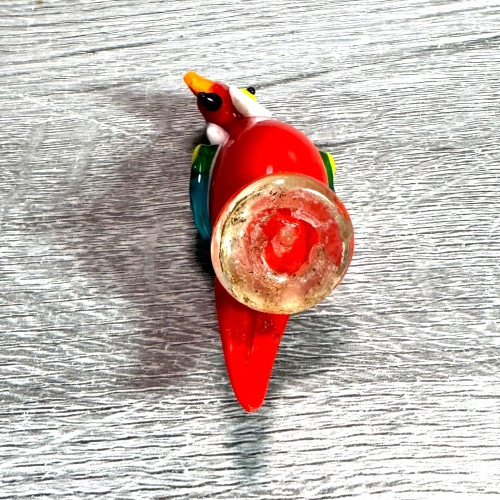Blown Glass Parrot Figurine
