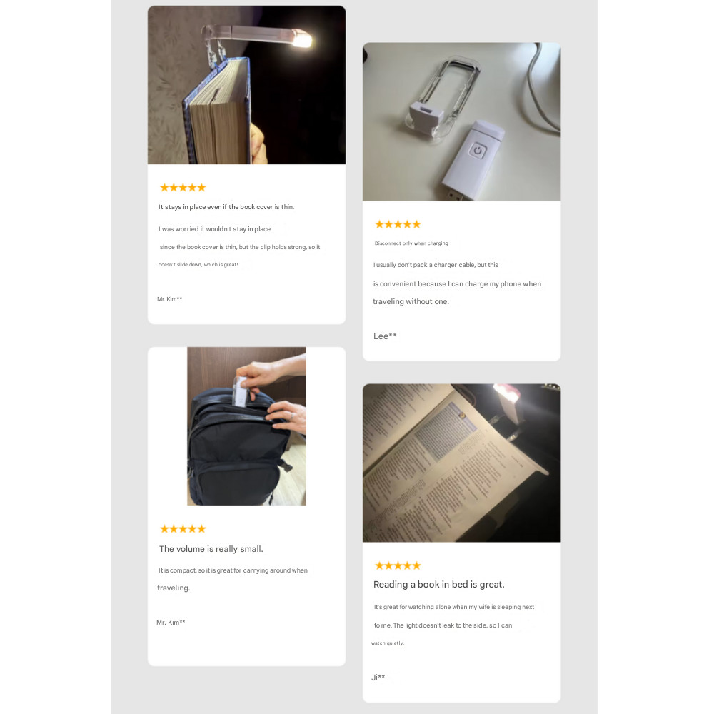 Reading Light Book Light Rechargeable LED