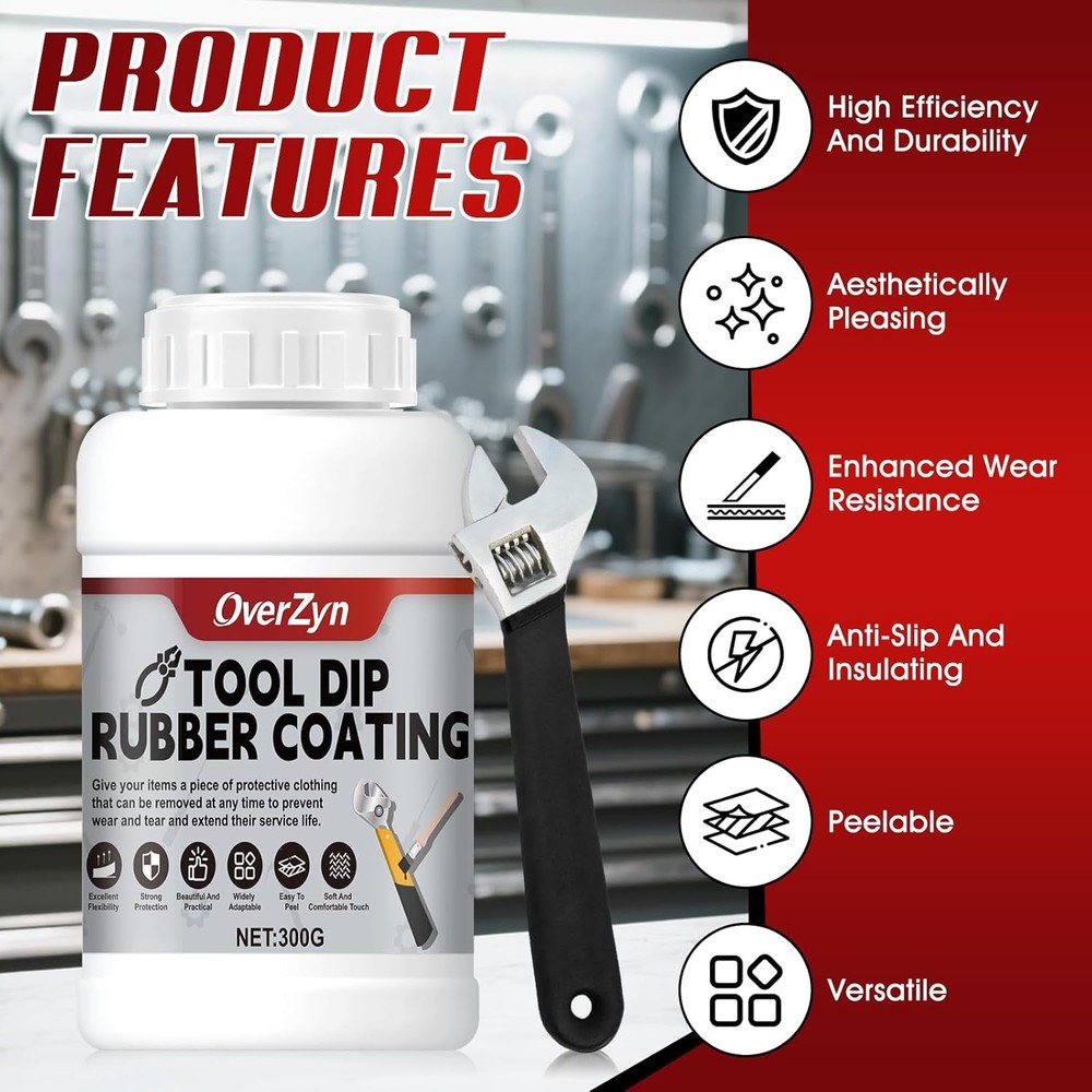 10.5oz Rubber Dip for Tools, Tool Dip Rubber Coating, Tool Handle Dip Coating We