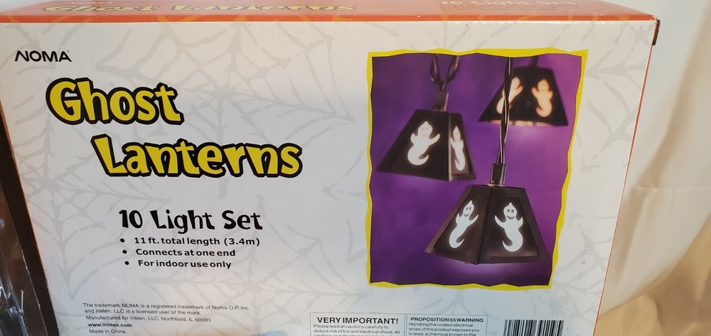 HALLOWEEN GHOST 10-LANTERNS LIGHT SET 2- PACKS 20 LIGHT PUMPKIN REFLECTORS