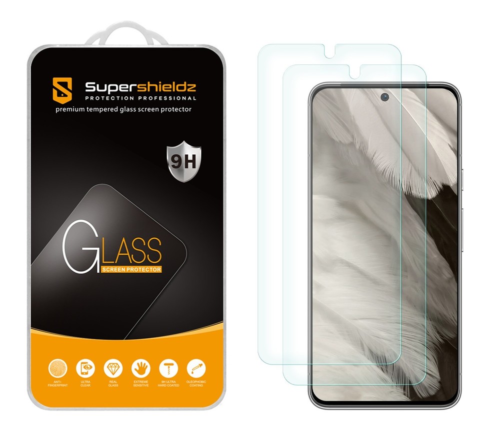 [2-Pack] Supershieldz Tempered Glass Screen Protector for Google Pixel 8
