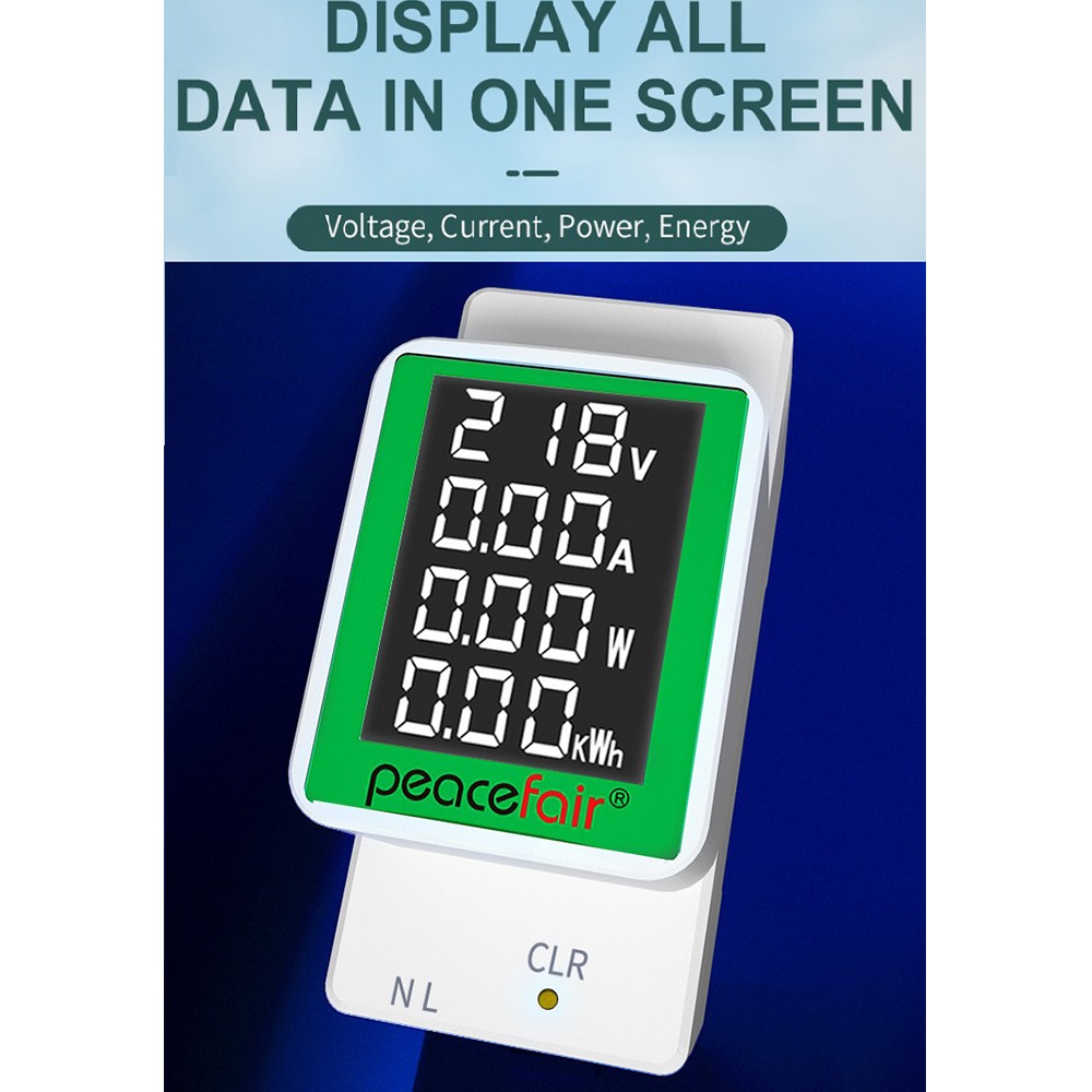 Din Rail Meter Electronic KWh Meter Wattmeter Multi Digital Amp5833