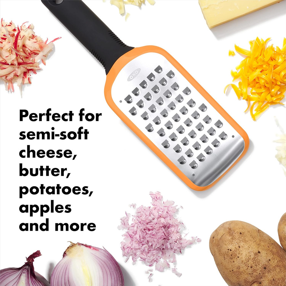 Good Grips Etched Coarse Grater, Orange