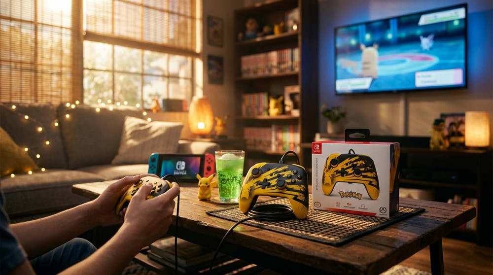 NEW PowerA Enhanced Wired Controller Pikachu Lightning for Nintendo Switch